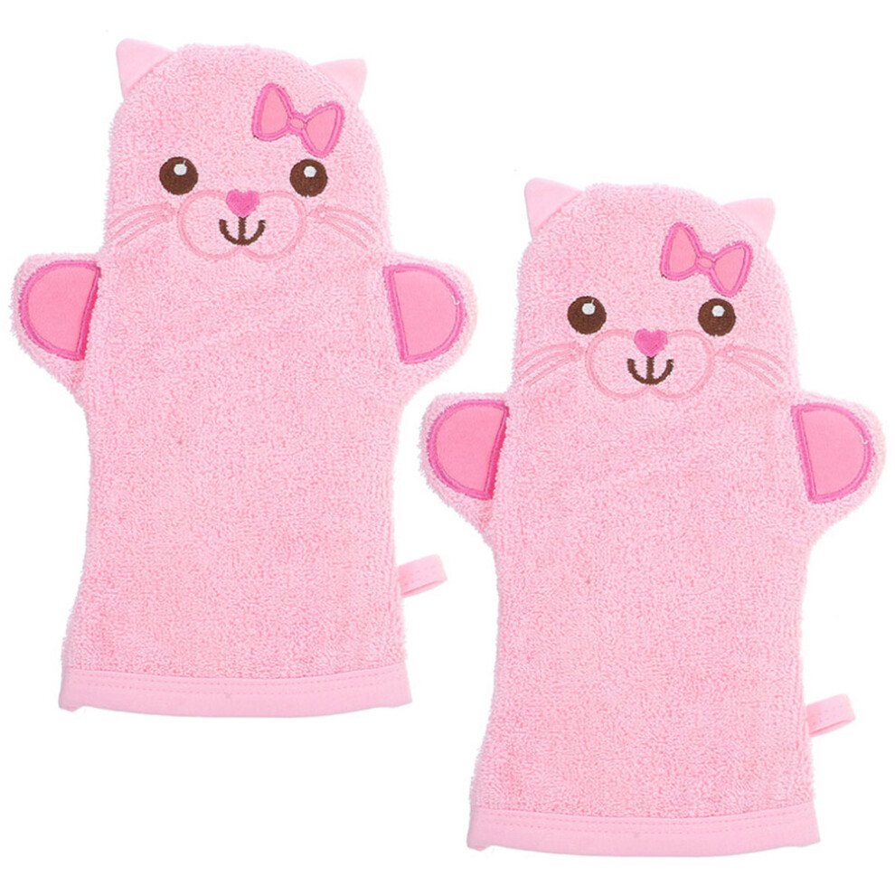 Artibetter 4 Pieces Exfoliating Gloves For Bath Baby Mitt Washcloth Washcloths
