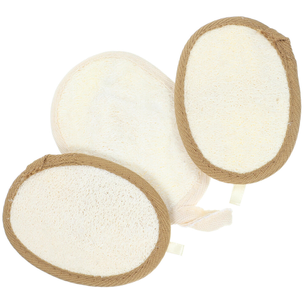Solustre 3Pcs Exfoliating Loofah Sponge Pads For Scrubbing