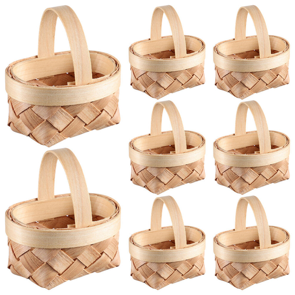 8 Pcs Cupcakes Sweets Wood Chip Basket Child-image-OPC-PK8K8J2-NEW