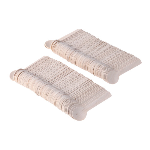 Silverware Wooden Beige 100pcs 3.9in