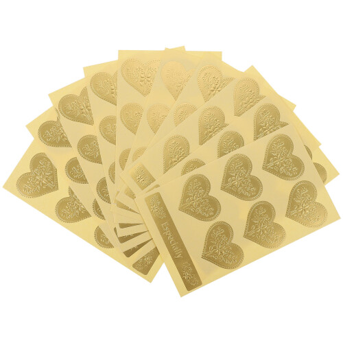 10Sheets Geprägte Bronzing Sticker Für Geschenkverpackungen 2