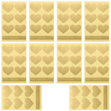 10Sheets Geprägte Bronzing Sticker Für Geschenkverpackungen