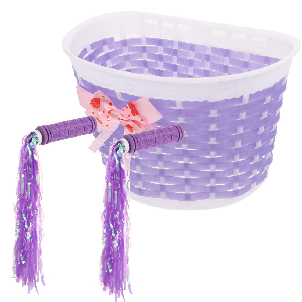 Photos - Basket & Rack Bike Handlebar Basket For Kids Scooter Purple 1 Set