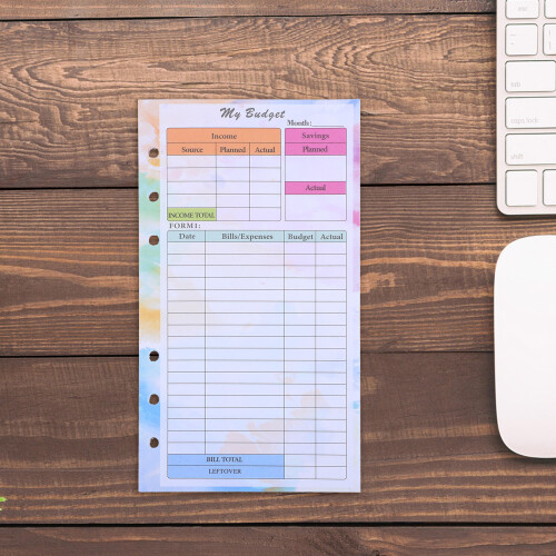 14 Sheets Planning And Budget Book 17.20x9.00x0.05cm 2