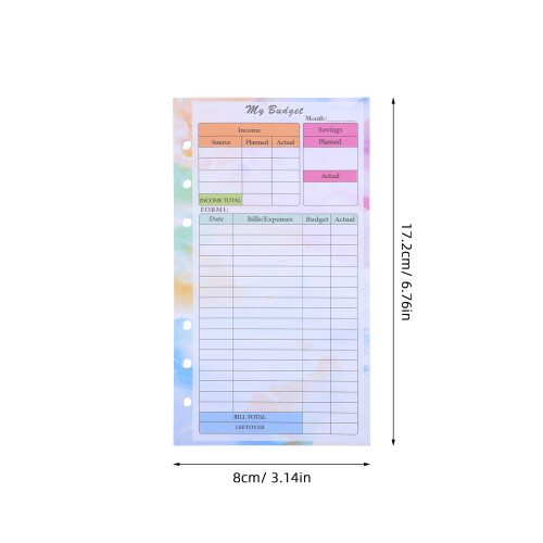 14 Sheets Planning And Budget Book 17.20x9.00x0.05cm 1