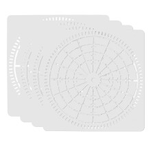 Decorative Border Stencils Template Round White 4pcs