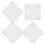 Decorative Border Stencils Template Round White 4pcs 3