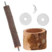 Parrot Bird Stand Wooden Perch Multi 1pack