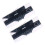 Protractor Stationery Ruler Set Black Metal 2pack 7
