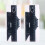 Protractor Stationery Ruler Set Black Metal 2pack 2