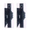 Protractor Stationery Ruler Set Black Metal 2pack 1