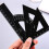 Protractor Stationery Ruler Set Black Metal 2pack 6