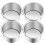 4pcs 6 Inch Cake Tin Mold Removable Bottom Molds Mini Round Pan 9