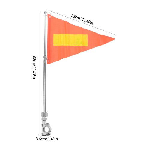 Vehicle Flag Pole Flagpole Multi Colored Cloth 1set 1