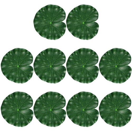 10Pcs Durable Eva Floating Lotus Leaf Ornament for Fishpond Decor
