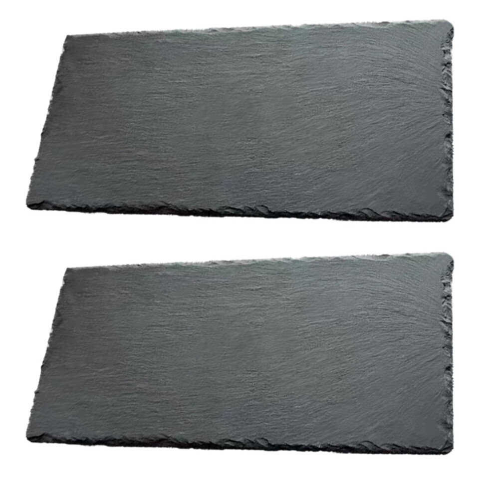 2 Pcs Serving Platter Black Dinner Plate Bread Plates Nonslip-image-OPC-PK8KBPN-NEW