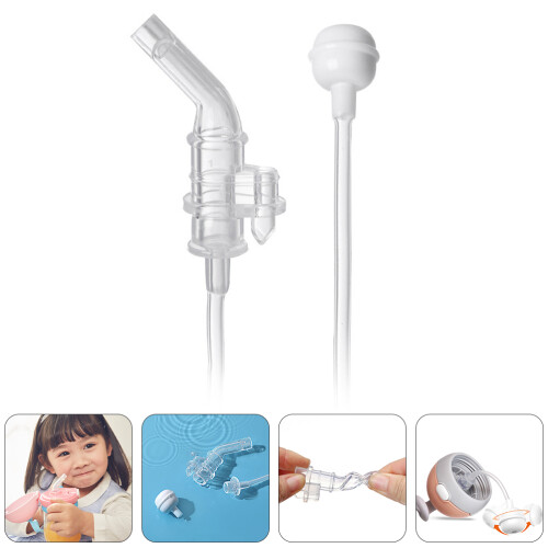 Silicone Straw Elbows Tips Choke Proof Infant Feeding 1pack 2