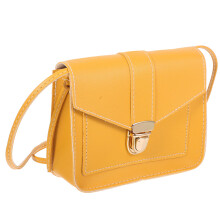 Yellow Pu Cross Body Cell Phone Bag For Women Small Square Handbag