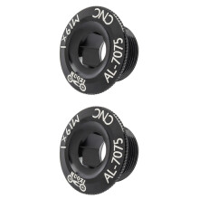 2St Crankbevestiging Bout Aluminium Legering Zwart