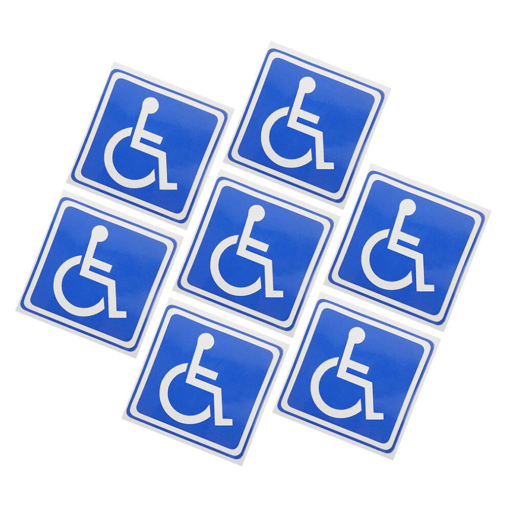 7 Pcs Wheelchair Sign Sticker Bumper Disabled Decal Door Stickers 3163702871860