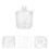 Cute Sugar Container Acrylic 1 Set 4.3x3.1x3.1in 4