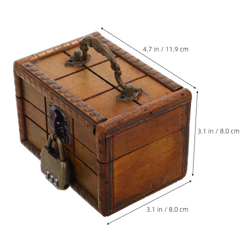 Keepsake Box Vintage Wooden Storage Box Rustic Wood 1pack 1