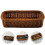 1pcs Wicker Cutlery Basket Brown Pp For Household Users 8