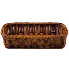 1pcs Wicker Cutlery Basket Brown Pp For Household Users