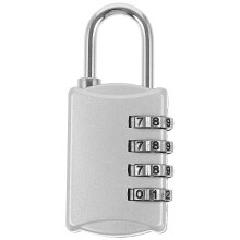Zinc Alloy Combination Lock for Locker Gym and Outdoor Use Silver