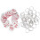Round Numbered Tags Acrylic White 50 Sets 1.3x1.3in 1