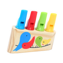 Wooden Musical Instrument Toys Child Whistles For Children Kids Bird