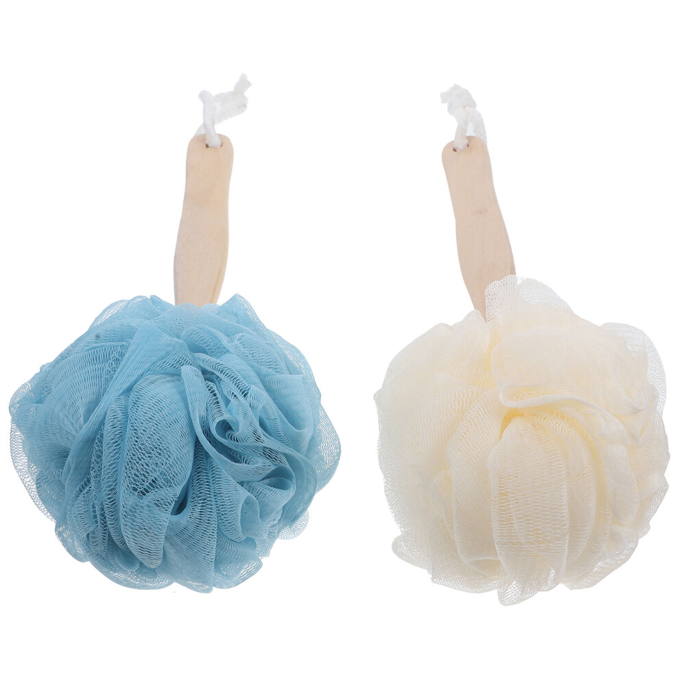 Totority 2Pcs Long Handle Bath Brushes With Hanging Flowers