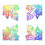 4pcs Window Stickers Colorful Window Decals Electrostatic Stickers 3