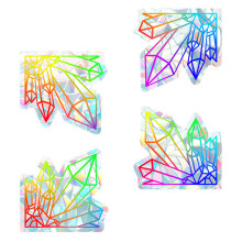 4pcs Window Stickers Colorful Window Decals Electrostatic Stickers