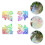 4pcs Window Stickers Colorful Window Decals Electrostatic Stickers 4
