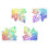4pcs Window Stickers Colorful Window Decals Electrostatic Stickers 6