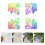 4pcs Window Stickers Colorful Window Decals Electrostatic Stickers 5