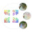 4pcs Window Stickers Colorful Window Decals Electrostatic Stickers 7