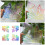 4pcs Window Stickers Colorful Window Decals Electrostatic Stickers 9