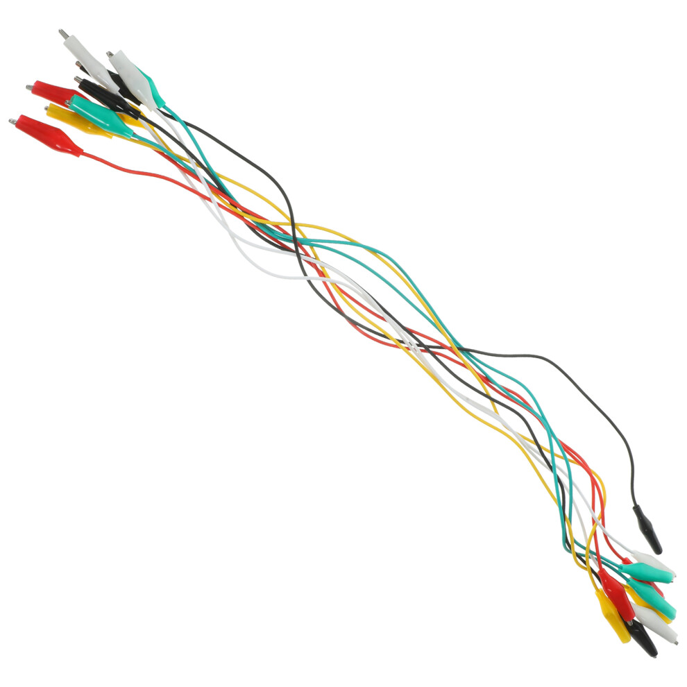 10 Pcs Lead Wires Clips Connection Cable Jumpers With Test Leads 3163702874359
