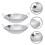 Raindrops Stainless Steel Deep Pan Wok Pan Silver 2pcs 4