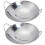 Raindrops Stainless Steel Deep Pan Wok Pan Silver 2pcs 5