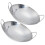Raindrops Stainless Steel Deep Pan Wok Pan Silver 2pcs 9