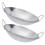 Raindrops Stainless Steel Deep Pan Wok Pan Silver 2pcs 11