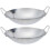 Raindrops Stainless Steel Deep Pan Wok Pan Silver 2pcs 2