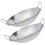 Raindrops Stainless Steel Deep Pan Wok Pan Silver 2pcs 7