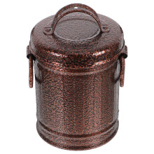 Metal Ash Bucket With Lid Outdoor Ashtraysashtray Travel Brown