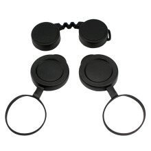 1Set Rubber Objective Lens Covers for Binoculars Black Protective