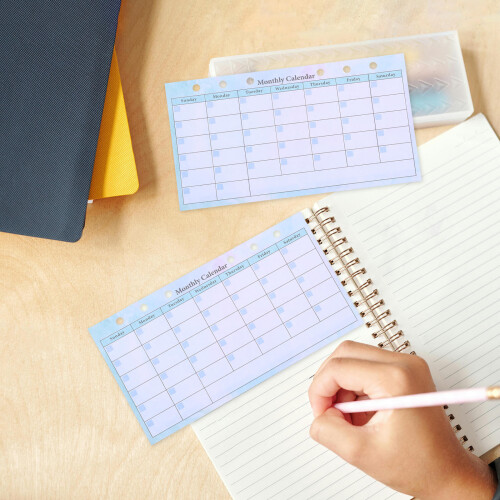 Calendar Planner Monthly Planner Refill Blue 14 Sheets 2