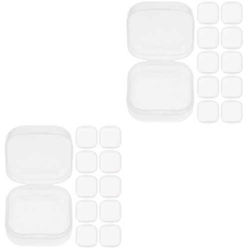 Set Of 2 Storage Boxes With Lids Ear Plug Case Portable Carrying 2